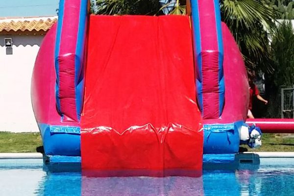 HINCHABLES ACUATICOS CON TOBOGAN Y PISCINA INCORPORADA