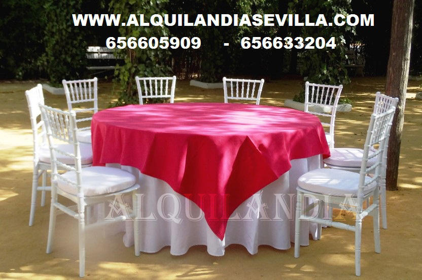 Mantel blanco y cubremantel Rosa Fucsia