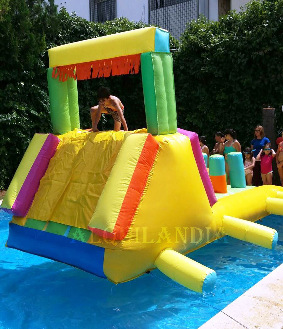 HINCHABLES ACUATICOS CON TOBOGAN Y PISCINA INCORPORADA