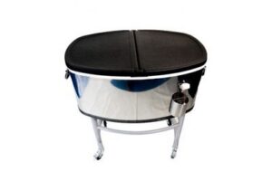 NEVERA VINTAGE METAL ACERO