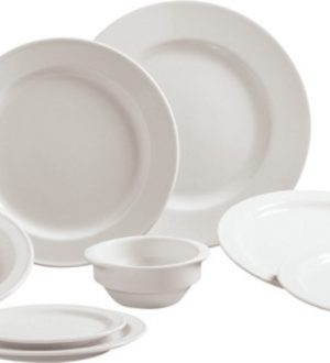 ALQUILER DE PLATOS TRINCHEROS, HONDOS, DE POSTRE, DE PAN, CUENCOS, BANDEJAS, MODELO AGUSTA LABRADO O LISO BLANCO BOJ_WWW.ALQUILANDIASEVILLA.COM